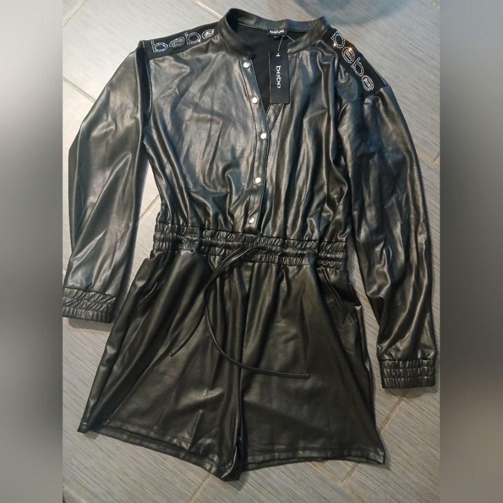 Bebe Black Faux Leather Jacket
